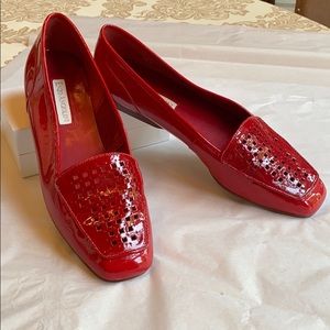 Enzo Angiolini Red Patent Leather Loafers